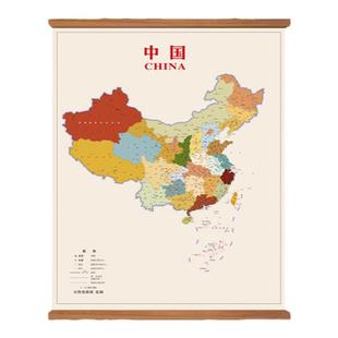 轻奢客厅装饰画地图中国地级市挂画书房教室墙面学校走廊城市地图