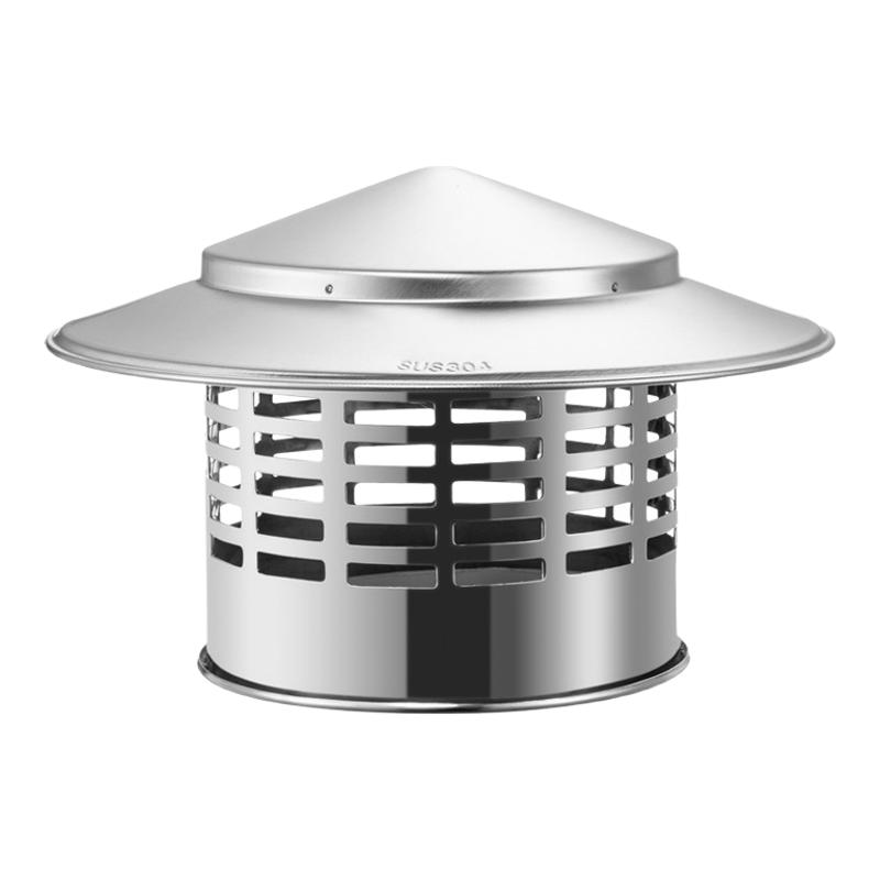 304不锈钢屋顶排气管防雨帽烟囱防雨罩伞形室外透气帽PVC管烟囱盖