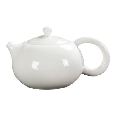 德化羊脂玉白瓷茶壶带过滤网单个