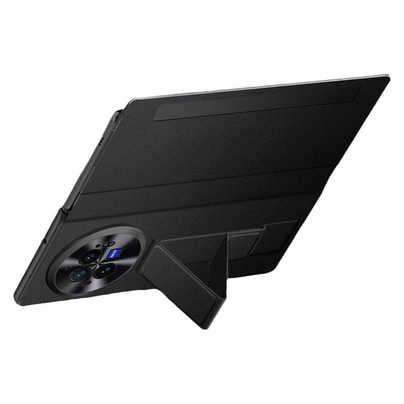 适用于VIVO X Fold3Pro磁吸手机壳全包防摔商务真皮轻奢高端折叠屏xfold3新款智能视窗腕带支架免翻盖保护套