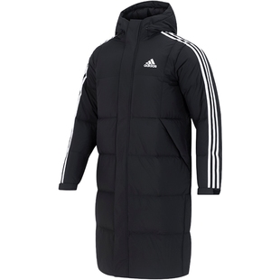 阿迪达斯长款羽绒服女2026春季新款运动棉服官方正品情侣外套男装