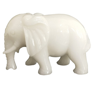 天然阿富汗白玉吸水象玉石大象摆件客厅玄关家居新居精致摆设装饰