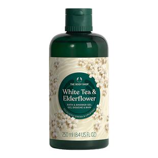 【官方正品】The body shop白茶接骨木花沐浴露250ml滋润保湿