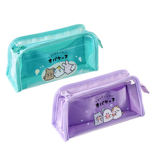 得力幽幽家族联名三角包笔袋学生文具大容量铅笔盒透明笔袋可爱小学生女生文具收纳包化妆包高颜值文具袋