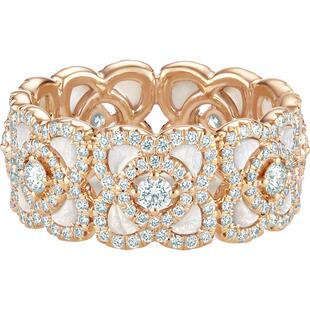 De Beers 戴比尔斯 Enchanted Lotus 莲花珍珠母贝18K玫瑰金戒指