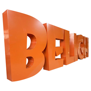 立体字3d户外不锈钢字体落地双面字斜坡发光字景观广告字定做定制