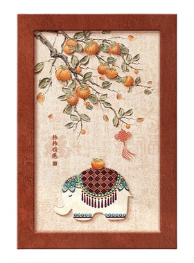 马上有钱装饰画新年氛围
