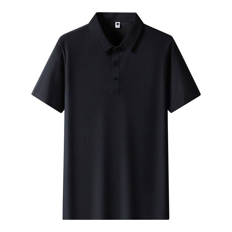 冰丝工作服男装T恤polo衫男士夏季新款无痕短袖翻领大码上衣速干