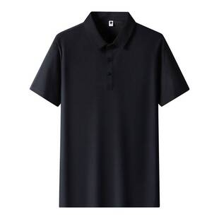 冰丝工作服T恤polo衫男士夏季新款无痕短袖翻领大码上衣速干薄款