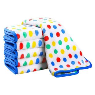 圆点抹布厨房清洁洗碗布不易沾油吸水保洁毛巾家用不易掉毛百洁布