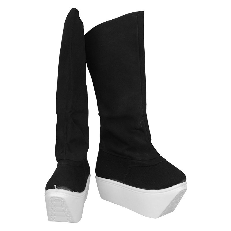 戏曲男高靴京剧厚底靴朝方鞋高靴小生武生朝靴戏剧老生厚底官靴