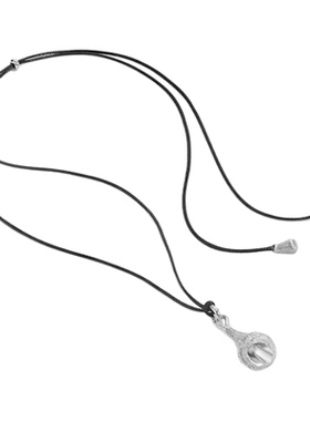 Céleste贝纹拉丝皮绳项链女