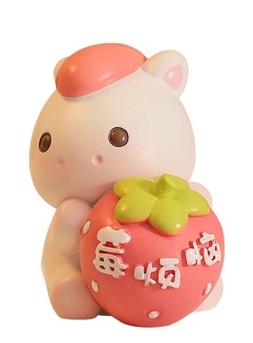 可爱小白马放轻松摆件