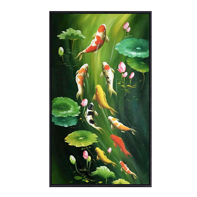 九鱼聚财diy数字油画手工填色画