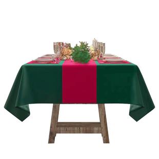 和庭2026新年轻奢氛围感红色餐桌布澳洲羊毛绒美式防水茶几桌布垫