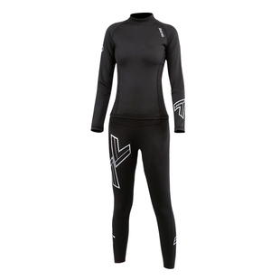 积能冬季跑步套装女户外运动速干衣男加绒保暖内衣紧身上衣裤子