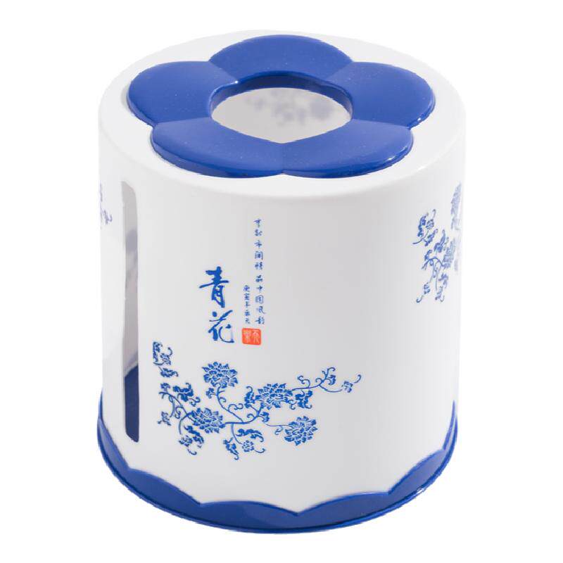 家用塑料纸抽桶餐厅纸巾盒茶几抽纸盒创意圆纸抽盒客厅桌面卷纸筒