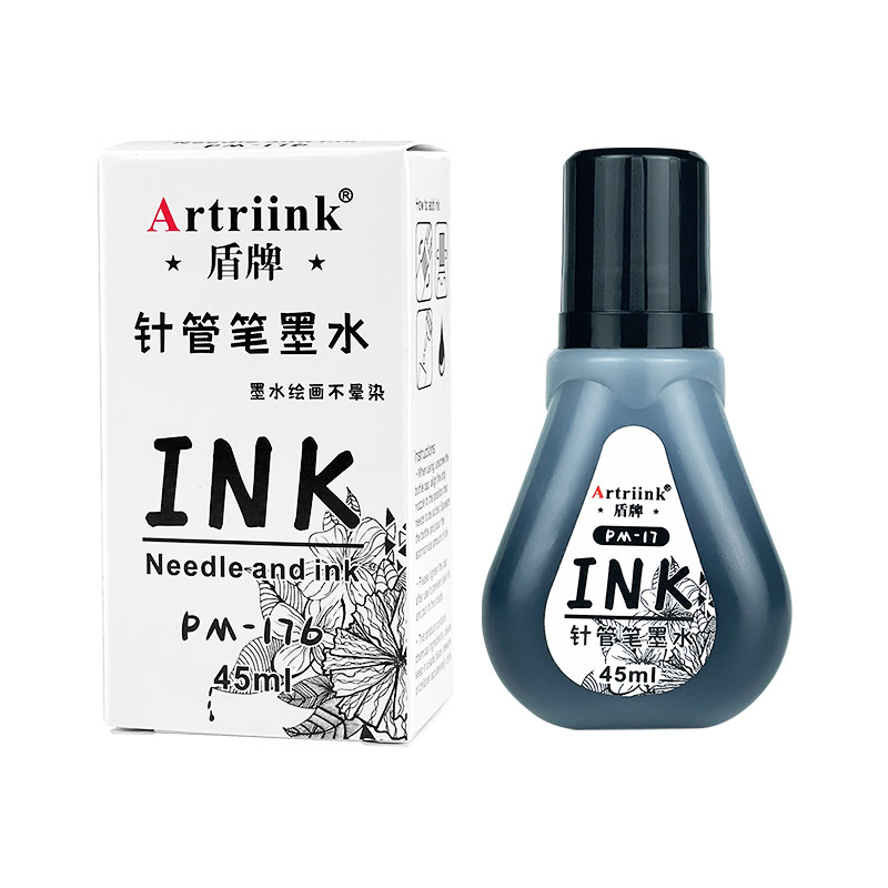 勾线笔墨水补充液黑色针管笔可用