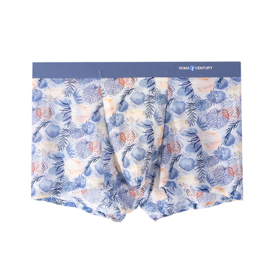 罗马世纪无痕男士冰丝薄款平角裤