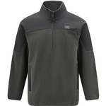 CAT卡特25秋冬新品男士抗静电半开襟摇粒绒拼接落肩袖宽松卫衣