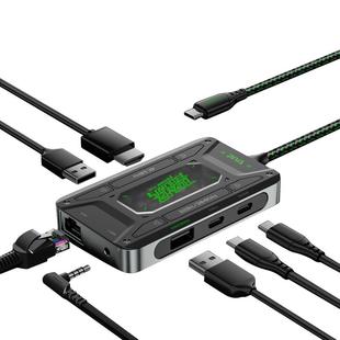 piva派威ds7扩展坞Typec转换USB转接器适用笔记本电脑ipad平板手机拓展坞hdmi投屏分线器USB扩展器网口转接头