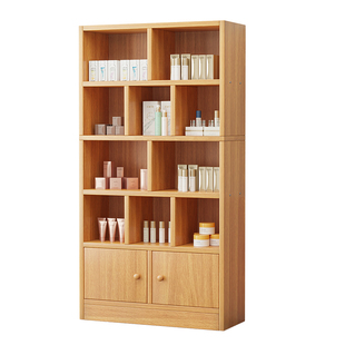 化妆品展柜简约美容院展示柜护肤品彩妆产品柜台理发美甲店陈列柜