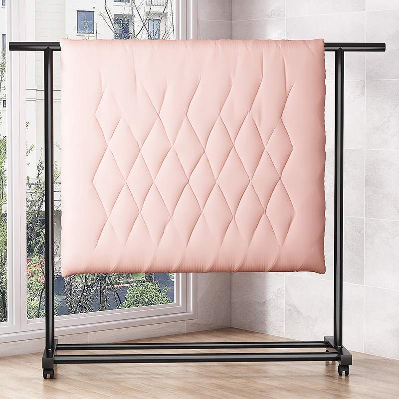 衣帽架晾衣架落地家用卧室移动立式阳台挂衣架奶油简易宿舍衣服