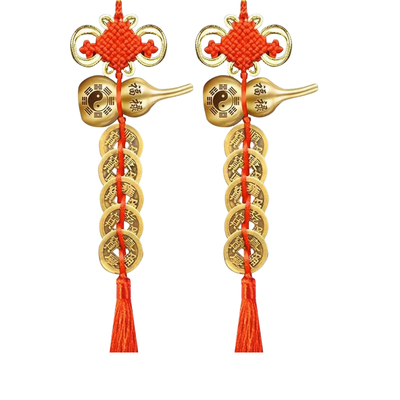 外有尖角化解室外马路冲家铜葫芦五帝钱挂件大门对门桌面厨房卧室