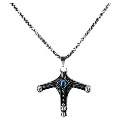 血源镶钻欧美游戏周边徽章项链