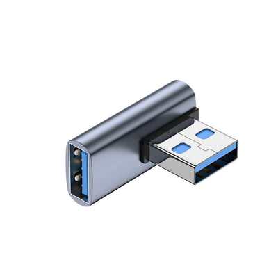 君麟OTG转接头USB3.1公转Type-C母转换器10Gbps高速传输充电U型弯头L型连接U盘鼠标键盘读卡器打印机散热器