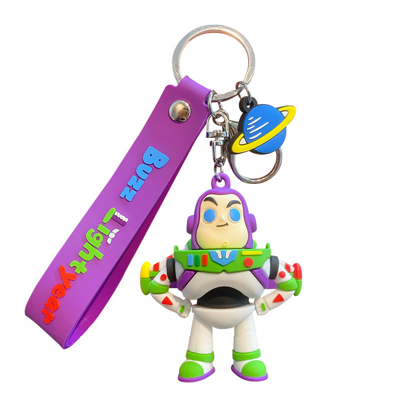 正版迪士尼玩具总动员巴斯光年汽车钥匙扣链女精致公仔书包挂件男