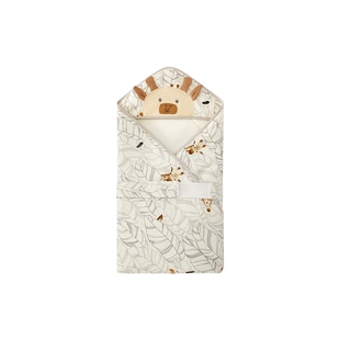 英氏包被婴儿秋冬款5A抗菌新生儿宝宝冬季抱被加厚恒温防惊跳包单