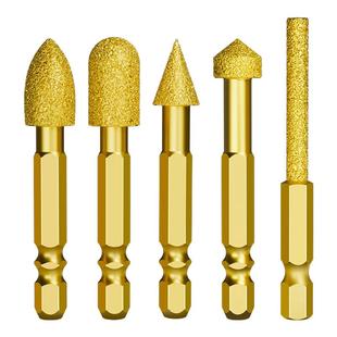 蓝胜金刚石磨头六角柄硬质合金旋转锉铸铁石材手电钻钎焊打磨神器