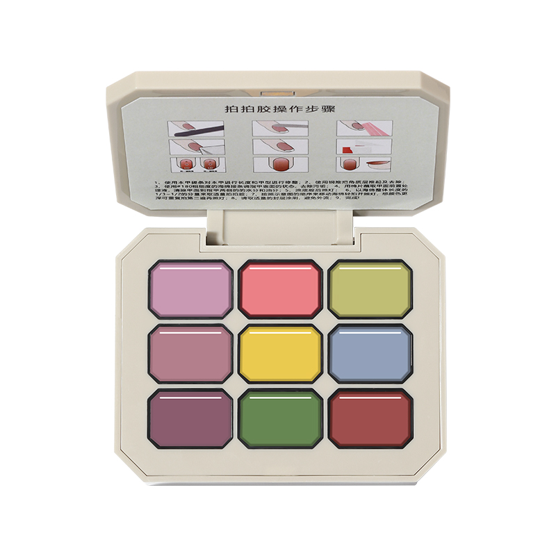 网红款固态拍拍胶裸色指甲油胶2025新款高饱和晕染渐变彩绘美甲胶