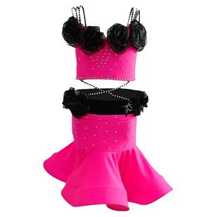 新款拉丁舞服高级感表演服女童拉丁比赛服花服专业儿童舞蹈演出服