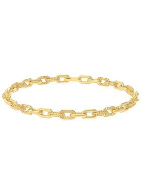 铜镀金情侣镂空设计项链