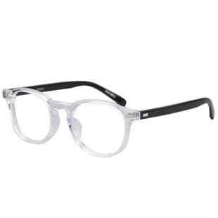 陈震渣叔透明眼镜框板材眼镜架男大脸配近视镜复古眼镜男黑框1078