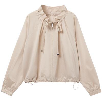 BLUE ERDOS 春季新品浪漫雅致花苞领下摆抽绳宽松外套B256J2002