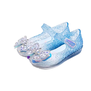 泰兰尼斯夏季新款儿童凉鞋水晶果冻鞋女童闪灯鞋小女孩公主鞋洋气