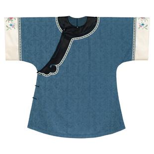 晴溪归燕丨一城风絮丨夏季复古大襟挽袖花宽松原创款袍褂简约日常