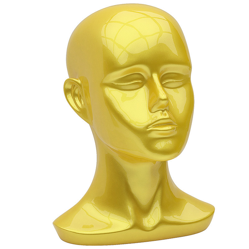 女性假人头模特架55cm头围真人比例面膜展示帽子拍照人偶抽象创意