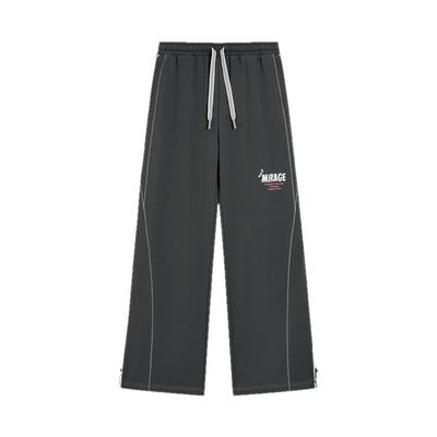 巴斯克系列特步松紧腰秋季女款青少年针织运动长裤直筒撞色休闲裤