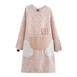 2024新款长袖围裙女家用厨房防水防油专用工作服罩衣大人做饭围腰