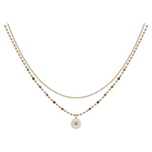 Riotlily/艾特里里雏菊项链彩色串珠花朵金色礼物女新年女款