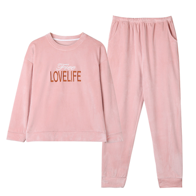 抗静电海岛绒轻暖不臃肿家居服女