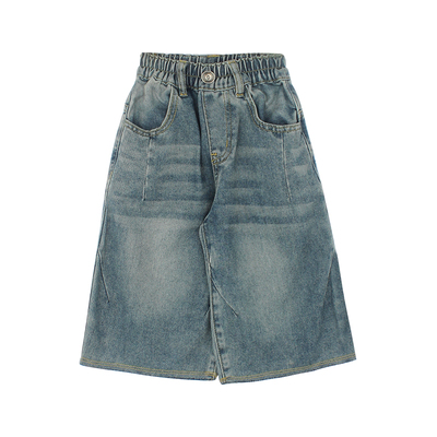 大耳象女童水洗猫须牛仔裤2026夏季新款宝儿宽松休闲百搭薄长裤子