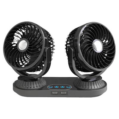 【自动摇头】车载风扇双头强力