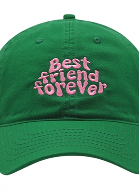 Zien Best Friend Forever~韩系ins刺绣字母棒球帽子女闺蜜鸭舌帽