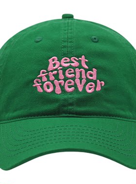 Zien Best Friend Forever~韩系ins刺绣字母棒球帽子女闺蜜鸭舌帽