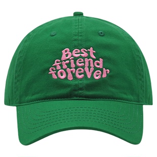 Zien Best Friend Forever~韩系ins刺绣字母棒球帽子女闺蜜鸭舌帽